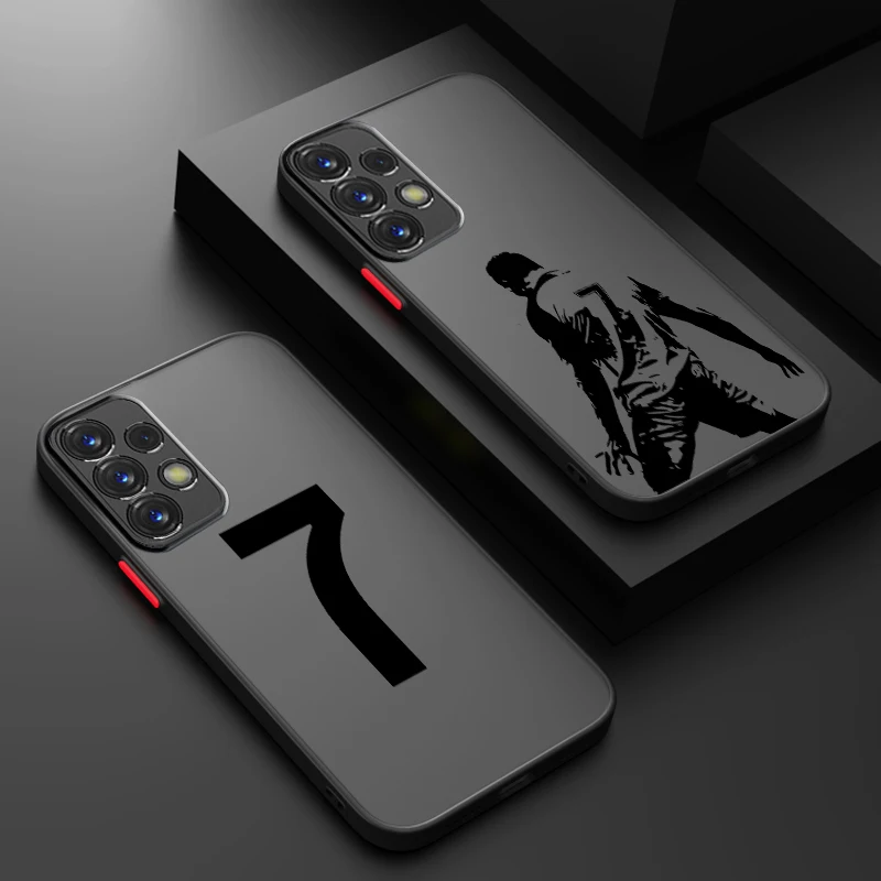 Football Stars No.7 Cool Art Frosted Translucent For Samsung Note 20 A35 A03 A54 A31 A22 A34 A14 A24 A04 A55 5G TPU Phone Case