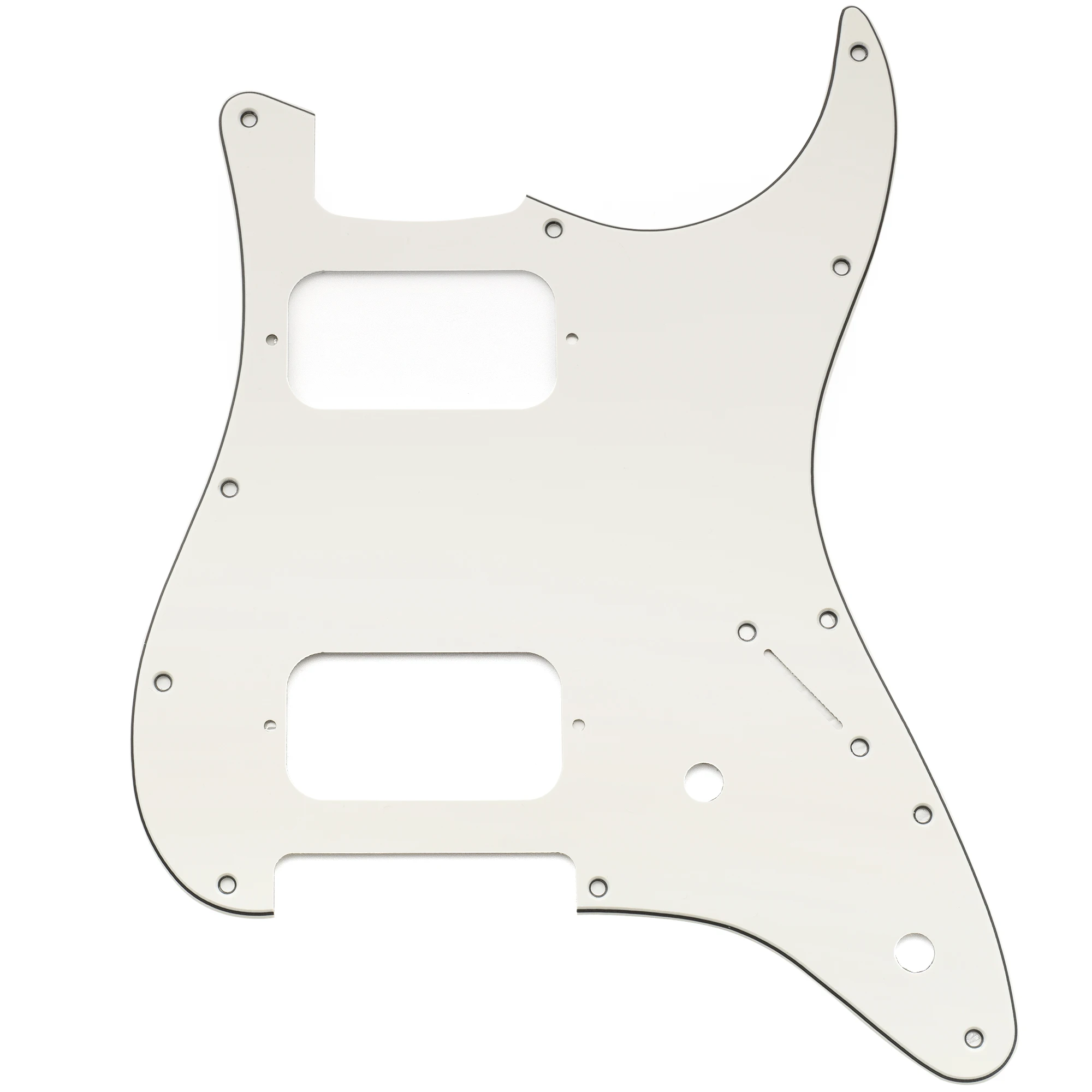 Musiclily Pro 11 Holes ST HH Guitar Pickguard with Round Corner 2-Pot Layout for Fender Squier ST Style Electric Guitar