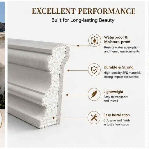 Melbourne French EPS foam ceramics, window cover lines, European exterior wall foam lines support customization