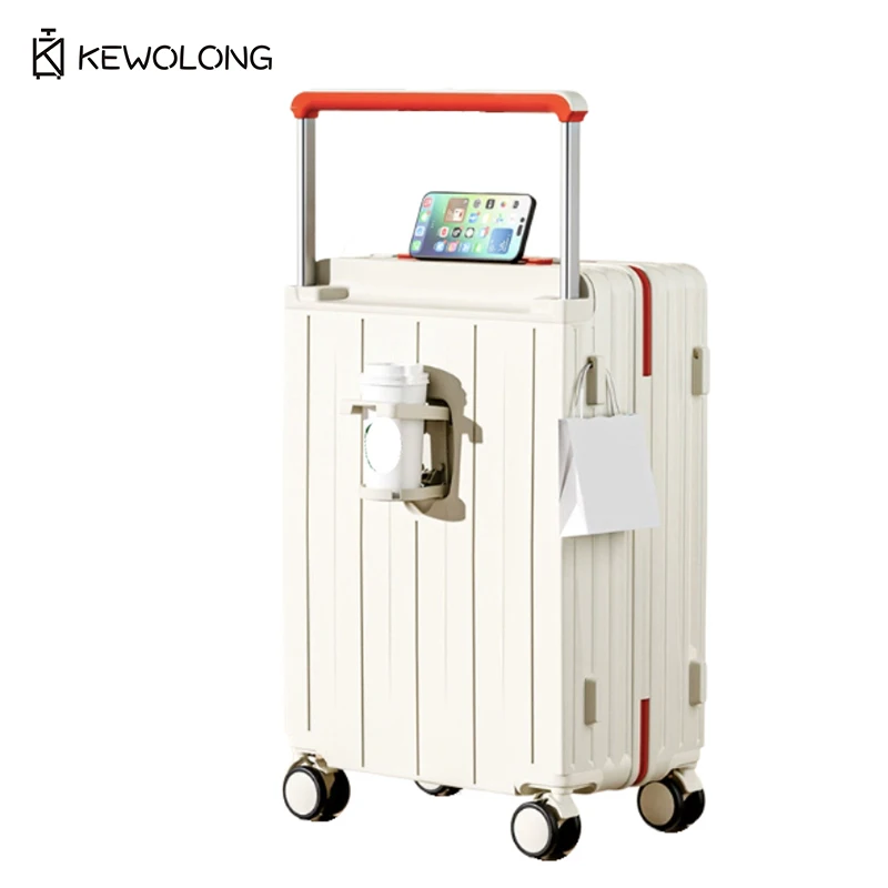 

Wide Handle Carry On Suitcase, Small Lightweight Multi-functional Spinner Luggage with TSA Lock, Multiple Sizes, Fast Shipping
