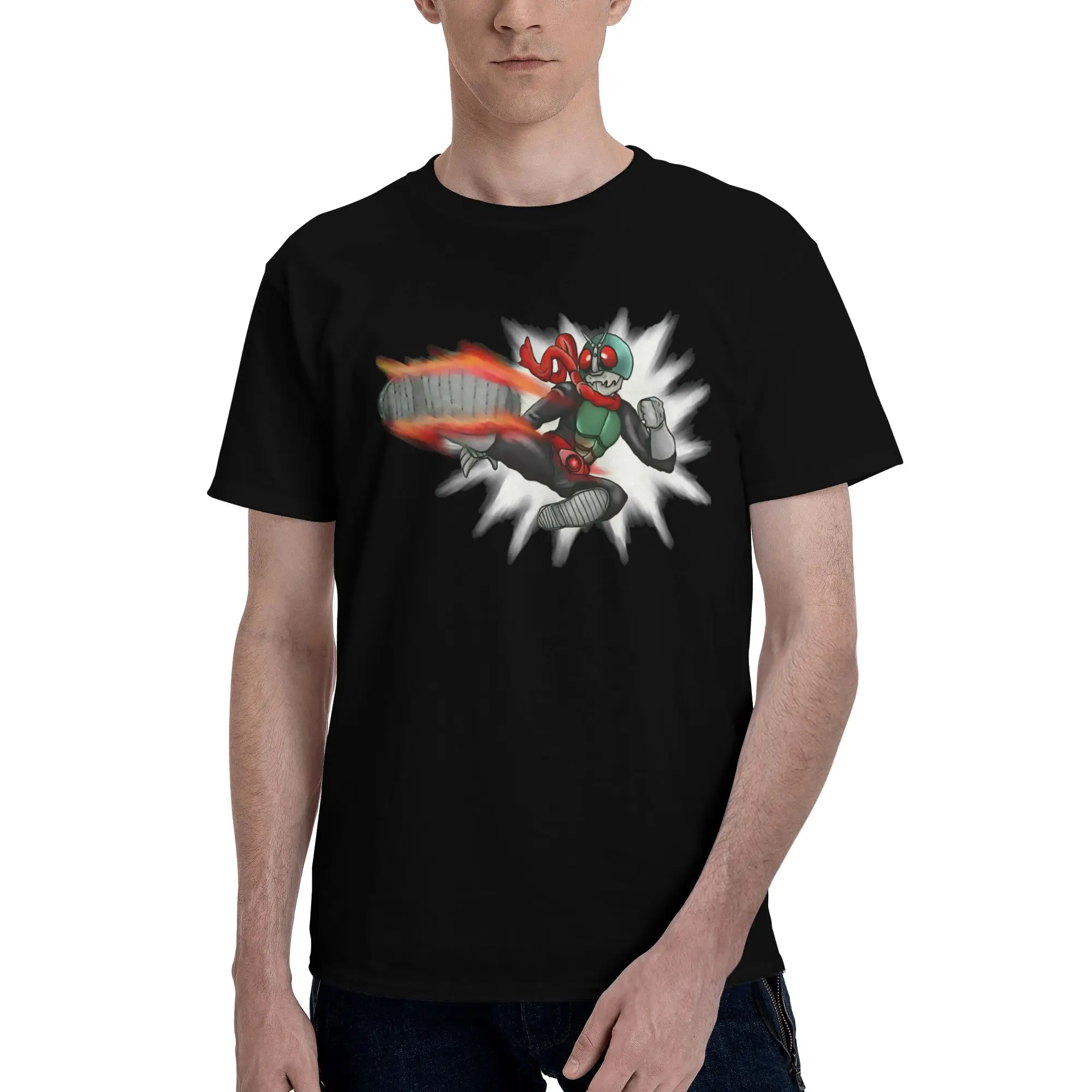 Kamen Rider  Graphic 100% Cotton T-Shirt Bandai Kamen Rider Tees Tops For Men