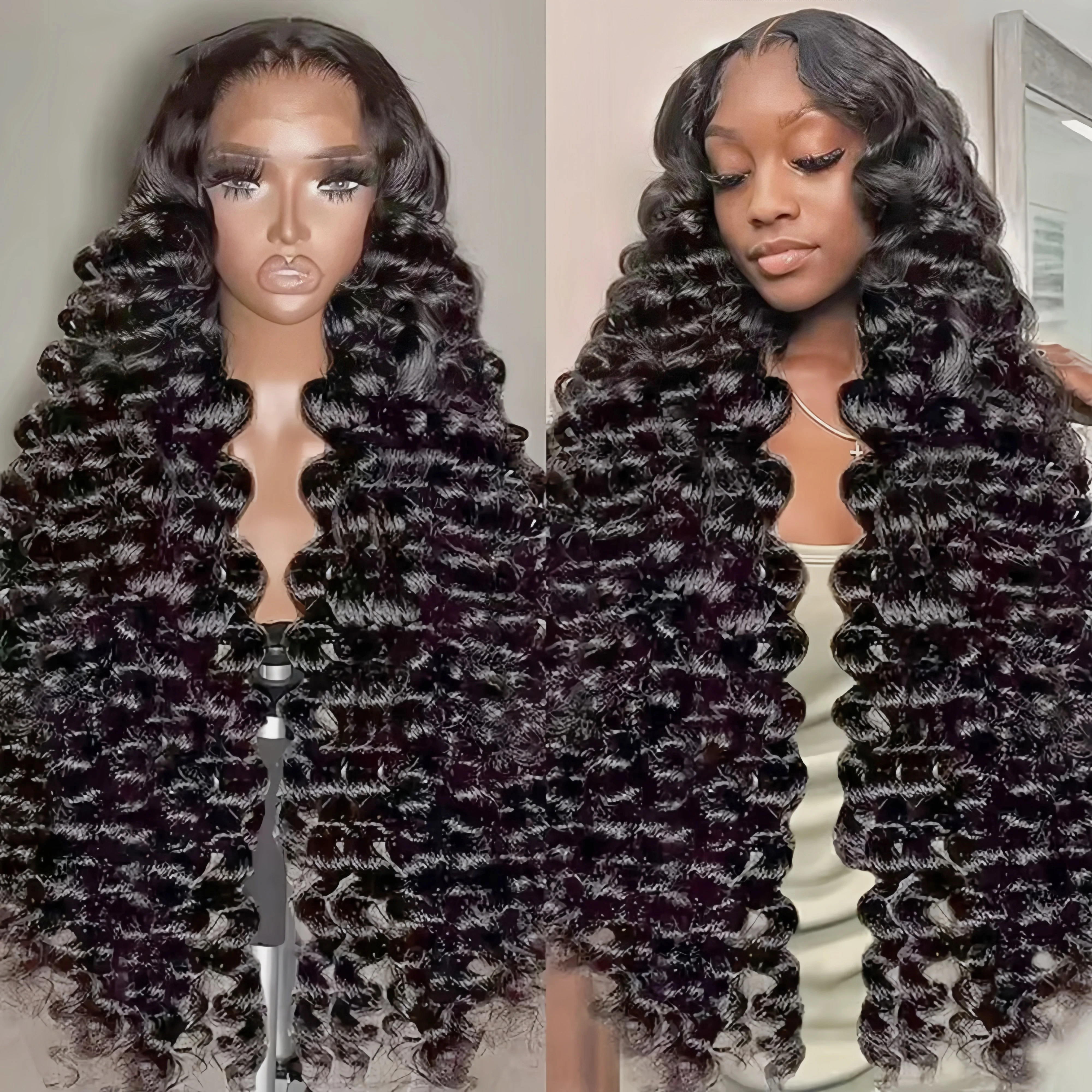 

30 32 Inch Loose Wave 13x4 HD Lace Front Human Hair Wigs Deep Wave 13x6 Lace Frontal Wig 250 Density Brazilian Remy Hair