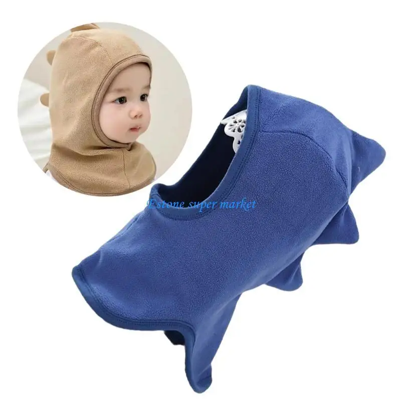 090B Kids Dinosaur Beanie Child Hooded Hat Windproof Toddler Earflap Hat for Boy Girl