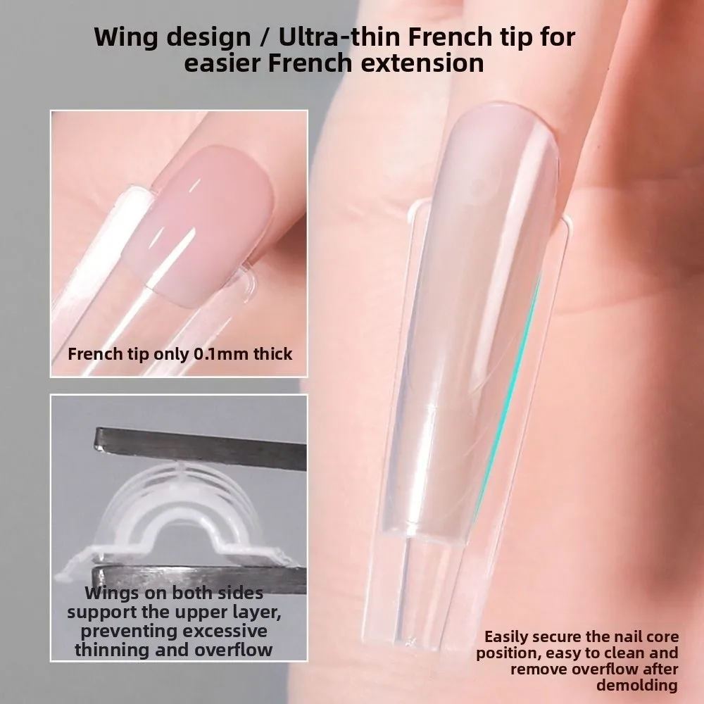 핫 15사이즈 샌드위치 듀얼 네일 폼, 초박형 코핀 네일 폼, 타임 세이브 탑 몰드, 바텀 몰드, 네일 익스텐션