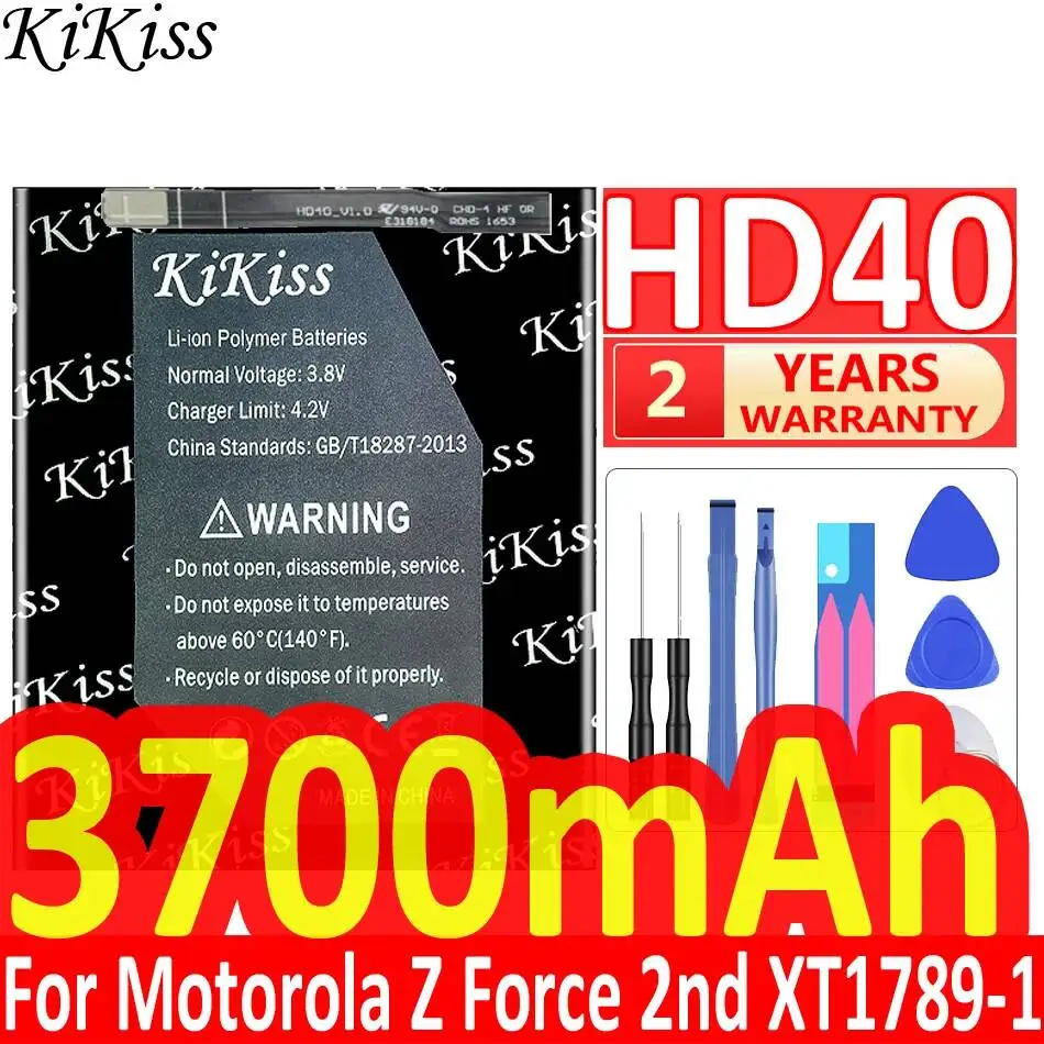 3700mAh Mobile Phone Battery HD40 For Motorola for Moto Z Force 2nd Gen Z2 Force XT1789-1 High Performance