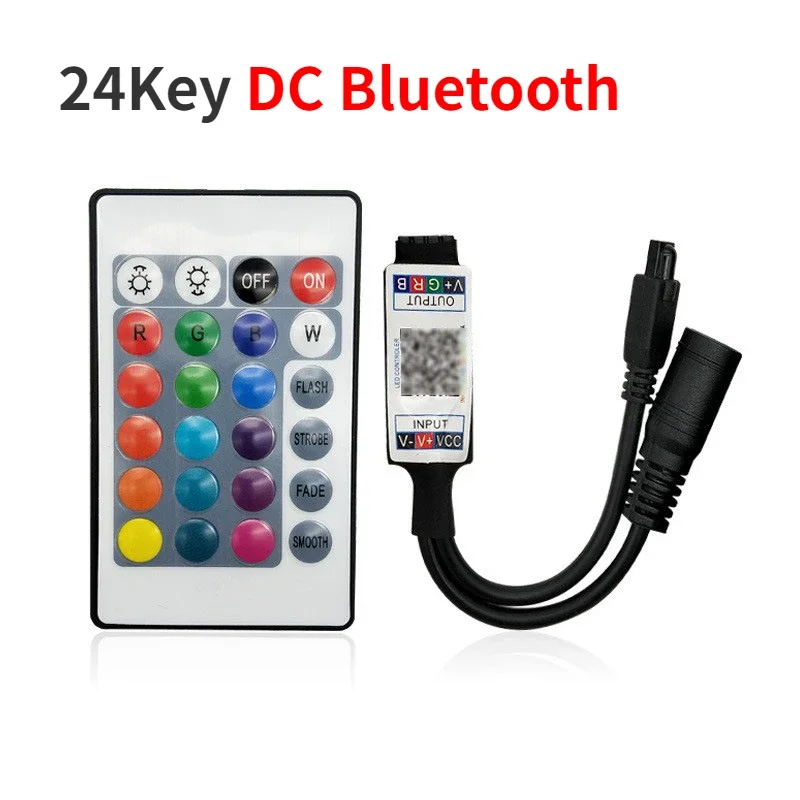 USB 24Key RGB LED Controller 5V 12V IR Remote RGB LED Dimmer USB Interface 4 Pin Apply to 2835 5050 3528 RGB Led Strip Light