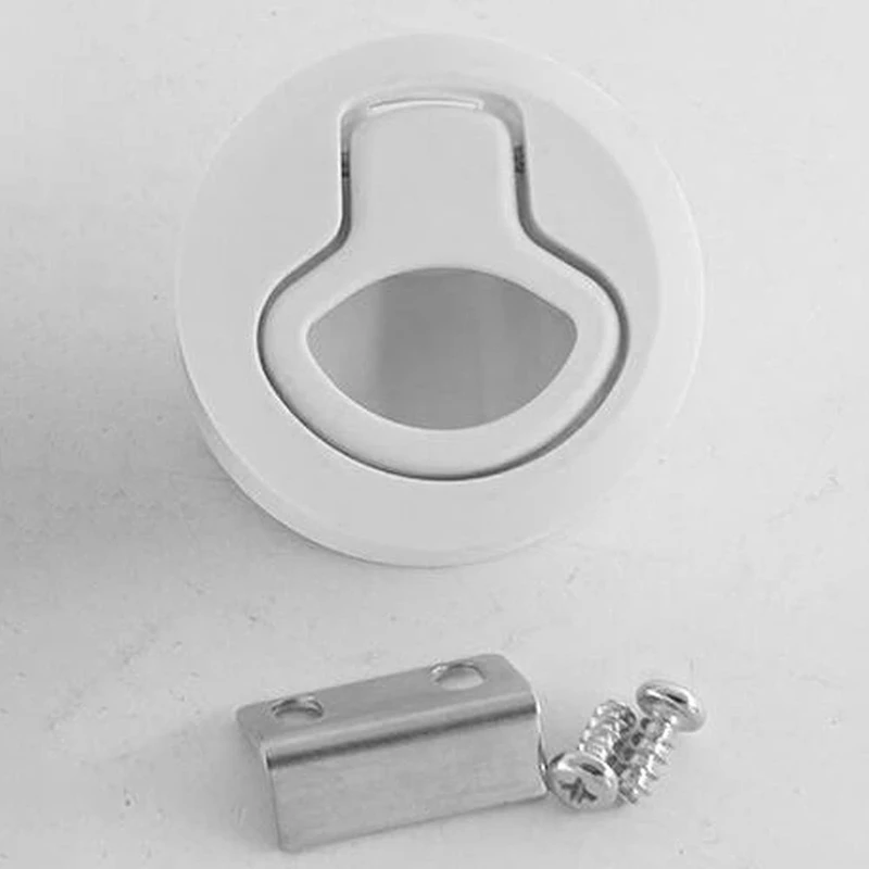 4X Boat Latch Slam Latch Flush Pull Slam Latch Round Pull Latch Marine Hatch Latch For Boat Deck RV Cabinet Door Drawers image 2