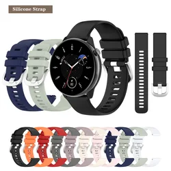 20mm 22mm Silver Buckle Silicone Strap Band For Huami Amazfit GTR mini / GTR4 GTR3 GTR2 / GTR 2 2e 3 4 42mm 47mm