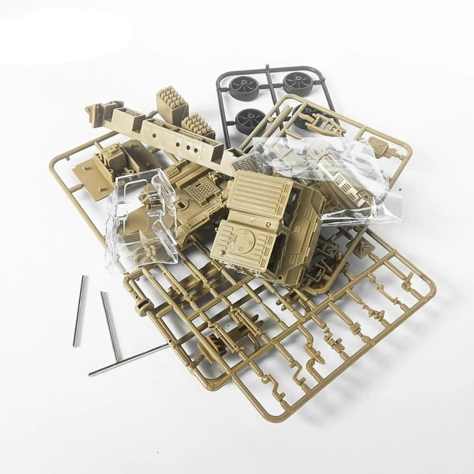 مجموعة نماذج دبابة 4D بمقياس 1/72 عربة يدوية للأطفال تذكار للأطفال باللون الأخضر #2