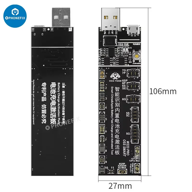 IPhone 5-14,promax,Samsung,Xiaomi,Androidフォン用の電源ケーブル付きOSSw223 pro v6のアップグレード