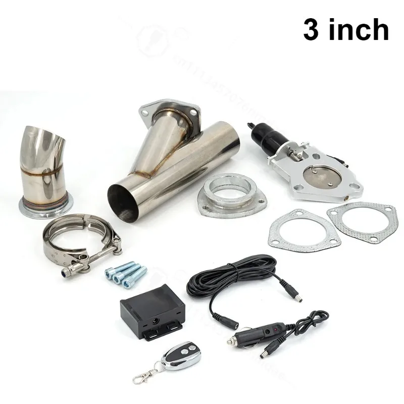 New 2.5 3 inch electric exhaust muffler valve E-cutout system remote switch controller dump exhaust cutout bypass valve KYR