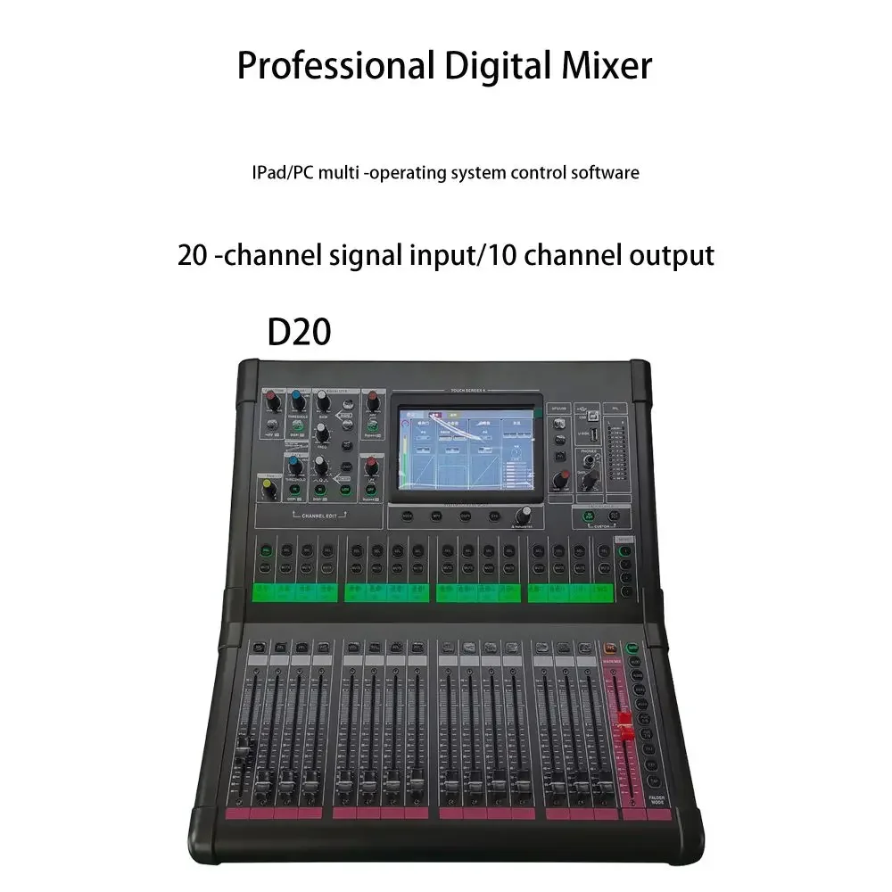 YYHC D20 Karaoke Amplifier Mixer Sound System Console Mixer Professional Audio Sound Card Mixer