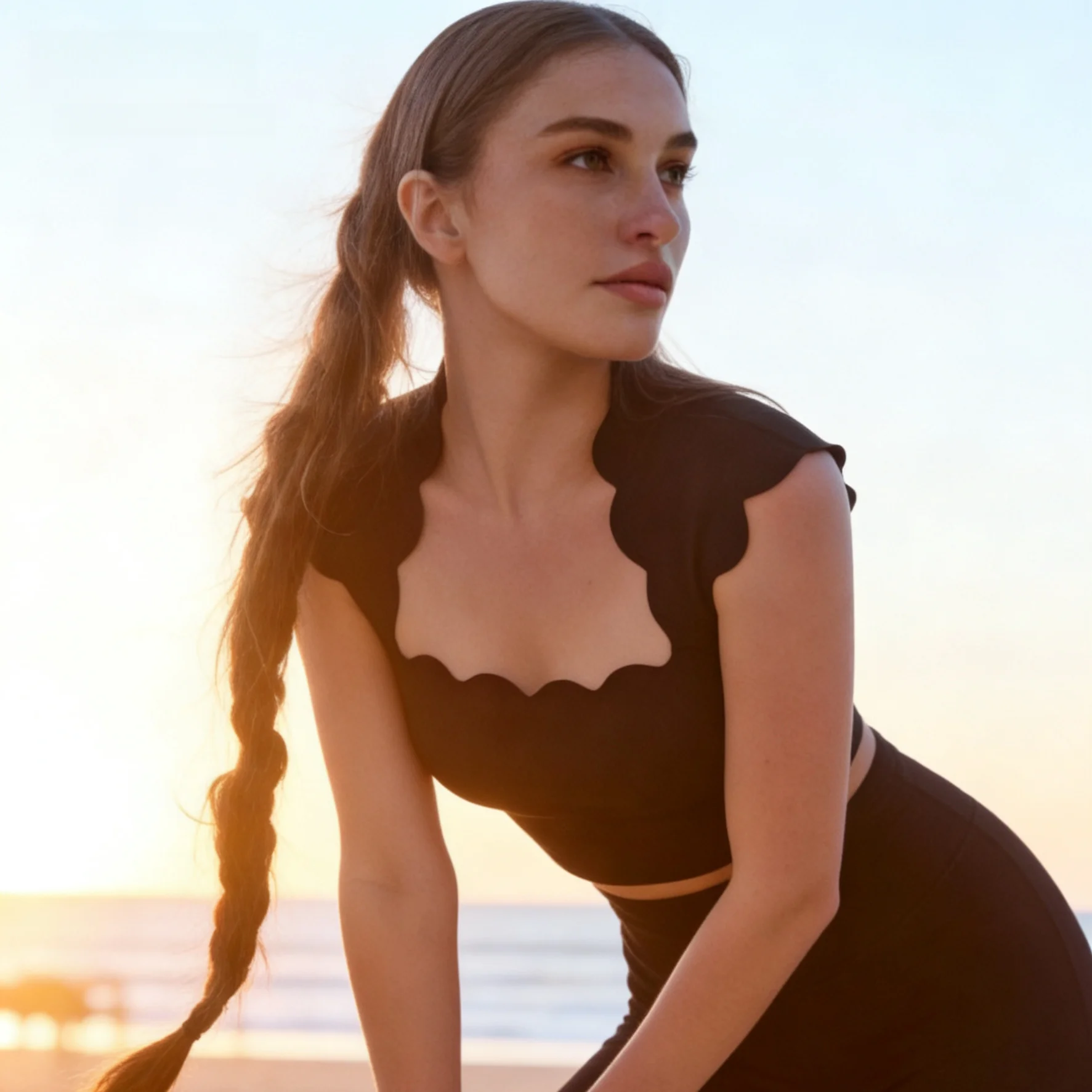 

Tight Square Neck Sports Top Slim Fit Gym Clothes Women Short Vest Fitness Activewear Workout Clothes Woman Compresshion Pants