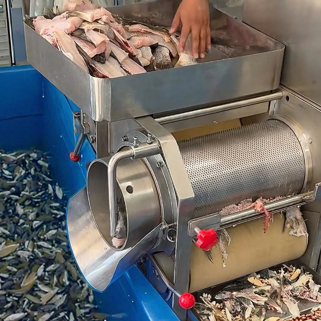 High Automatic Fish Bone Separating Machine Shrimp Shell Meat Separator For Fish Crab Meat Removal Shrimp Processing Machine