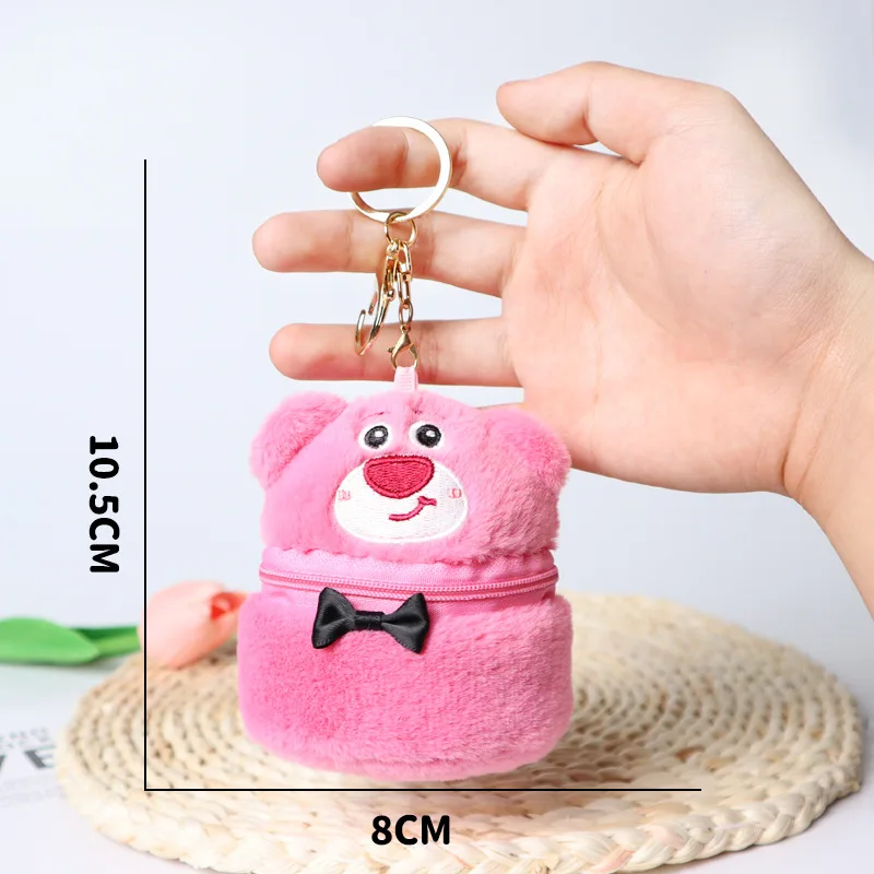 10cm Hello Kitty Cartoon Coin Purse Plush Keychains Cinnamoroll Melody Kuromi Pendant Doll Cute Girl Toy Birthday Gift