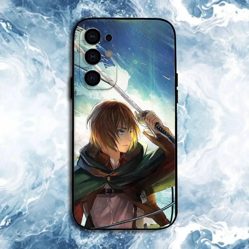 Etui na telefon Anime Armin Arlert do Samsunga S25, S24, S23, S22, S21, S20, Plus, Fe, Lite, inne modele, czarne etui