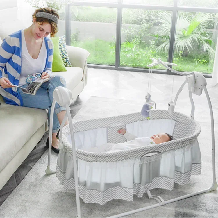 Automatic Baby Crib Swing Bed, Electric Cradle, Baby Swing