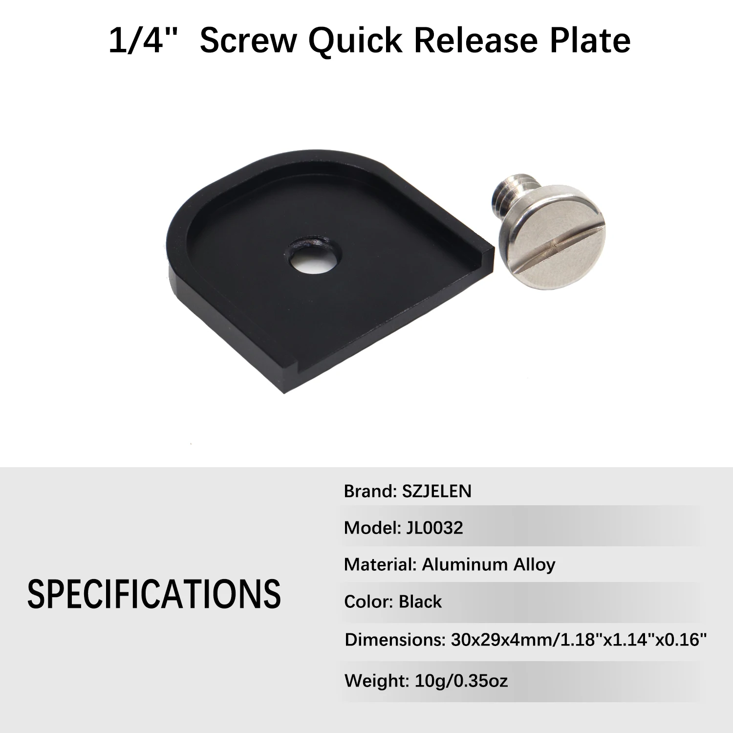 SMALL HD 1/4 screw positioning pin adapter plate