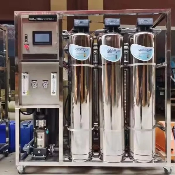 Commercial water treatment machinery 6000GPD 1000LPH water reverse osmosis machine belt CE