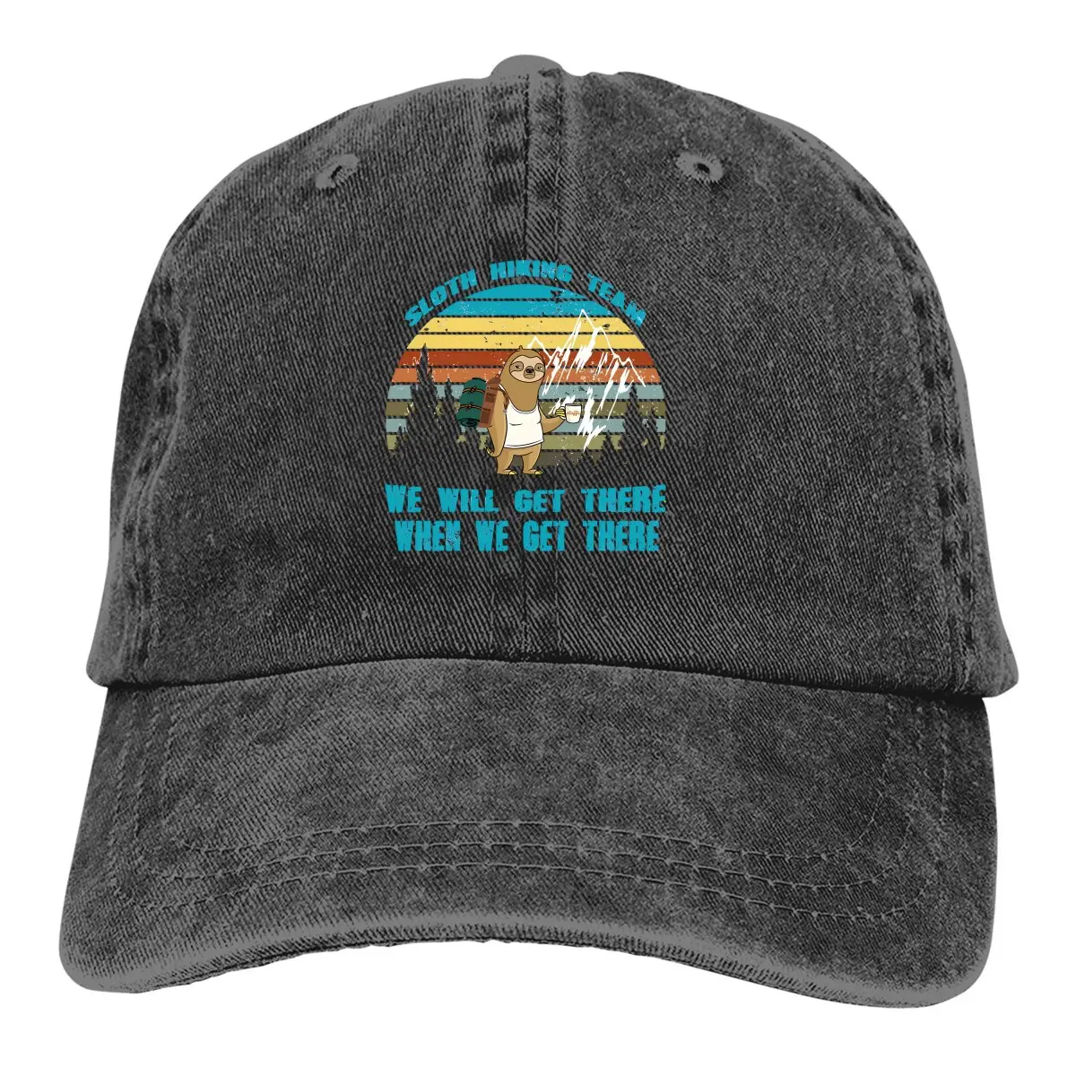 

Sloth Hiking Team We Will Get There Baseball Cap Men Hats Women Visor Protection Snapback Hiking Caps