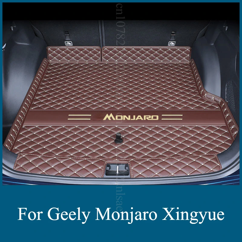 Аксессуары для Geely Monjaro Xingyue L 2022 2023 Защитная Кожаная подкладка для багажника автомобиля Catpet Внутренняя крышка часть автостайлинг