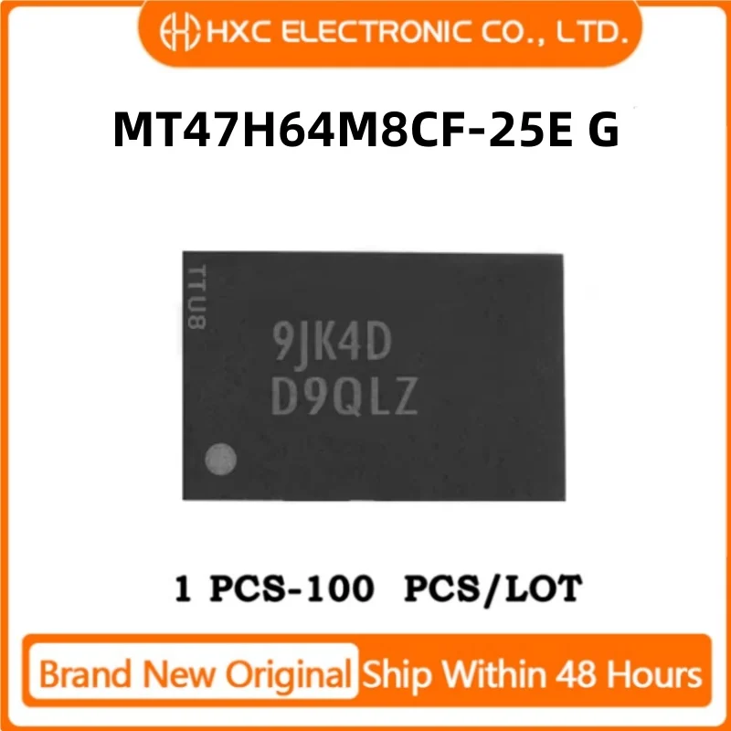 

Free Shipping 1PCS/10PCS/50PCS/100PCS MT47H64M8CF-25E:G FBGA84 MT47H64M8CF Brand New Original IC CHIP