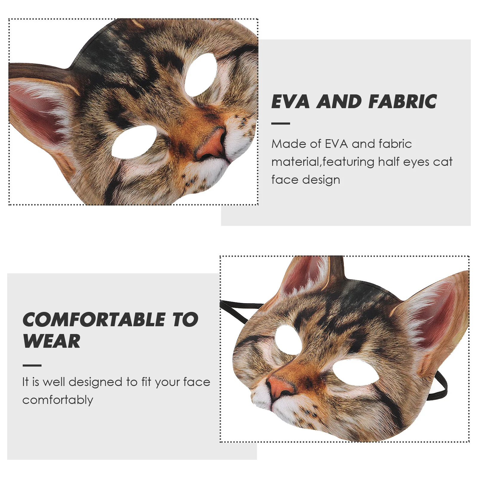 

1 шт. маска кошки Ева половина глаз косплей маска для лица прочная практичная для карнавала маскарада Хэллоуин банкет