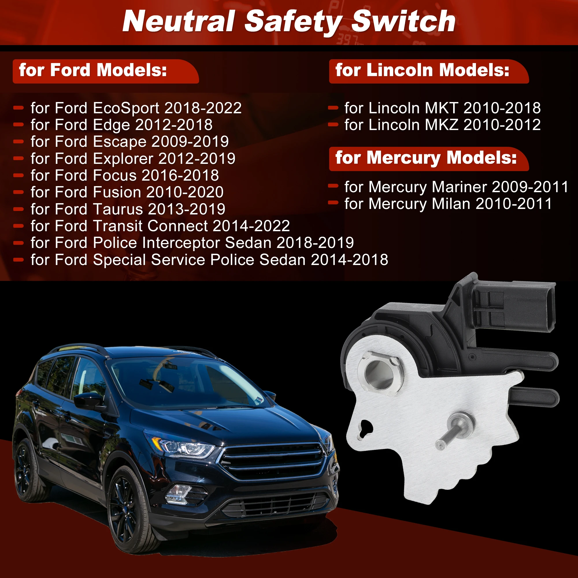 

Датчик положения нейтральной передачи UXCELL для Ford Escape Explorer Fusion Focus Edge Taurus