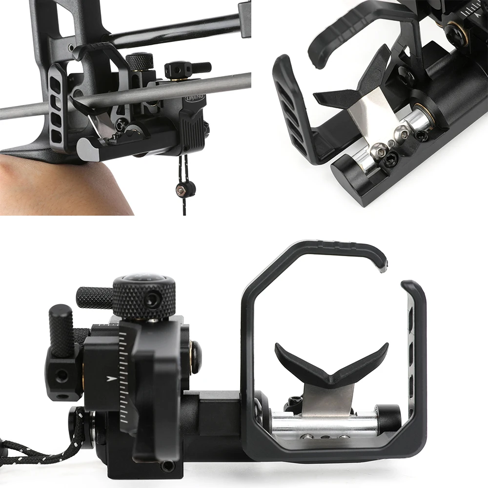 

Compound Bow Drop Away Arrow Rest Aluminum 6061-T6 Right Hand Bow Competition Archery Hunting Shooting Four-way Adjustable