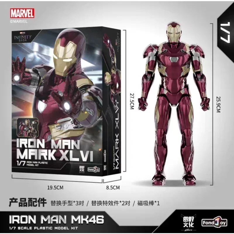 En Stock FondJoy Original MARVEL Glowing Iron MAN MK46 1/7 escala montaje figuras de acción de juguete colección de regalos