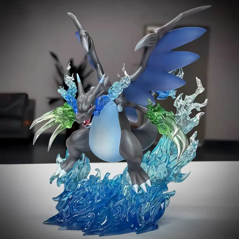 

Фигурки аниме Bkm Pokemon Four Leaves Clover Blue Charizard X Action Gk Модель Статуя Коллекционные игрушки Украшение Кукла Детские подарки