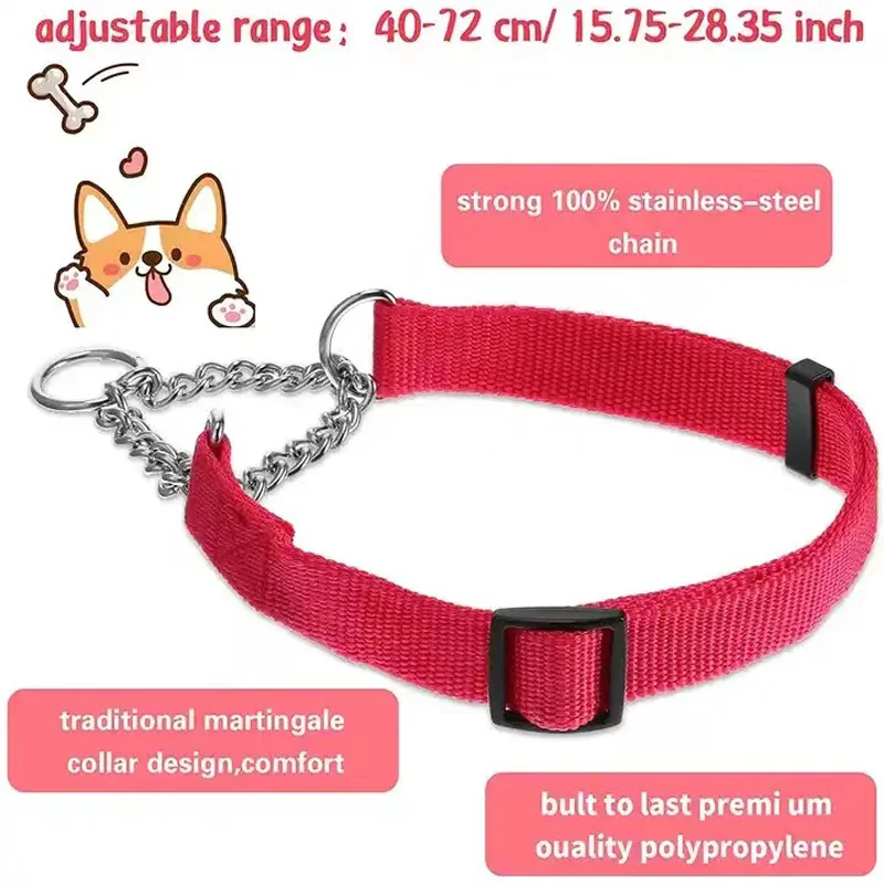 Dog Collar Stainless steel chain training collars suitable Big Dog Outside Collar Fashion Dog Leash