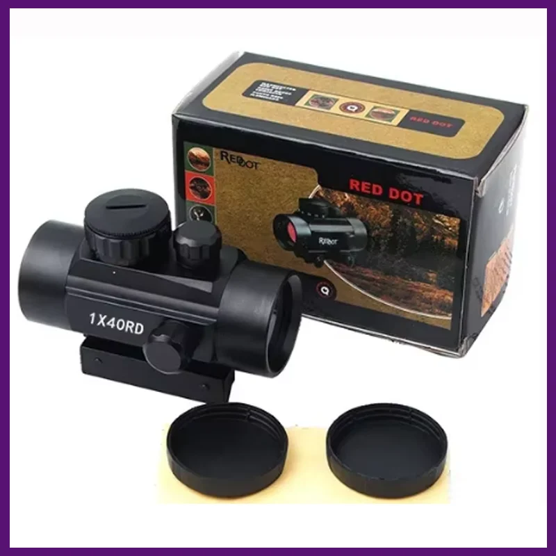 1x40 Hunting Red Dot Sight Scope 11mm 20mm Rail Mount Airsoft Riflescope Tactical Holographic Red Green Dot Sight