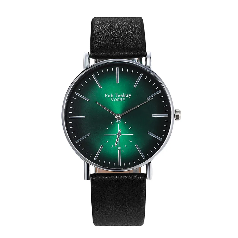 Vrouwen Mannen Horloges Lederen Mode Toevallige Eenvoudige Zwart Groen Dames Armband Klok Lichtmetalen Quartz Horloge Relogio Feminino