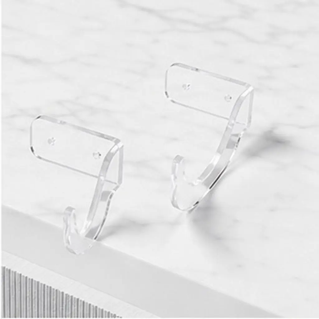 2Pairs Acrylic Hockey Bat Display Rack Elegant Modern Design Space Efficient Stick Holder for Home Office Decor Sports Equipment