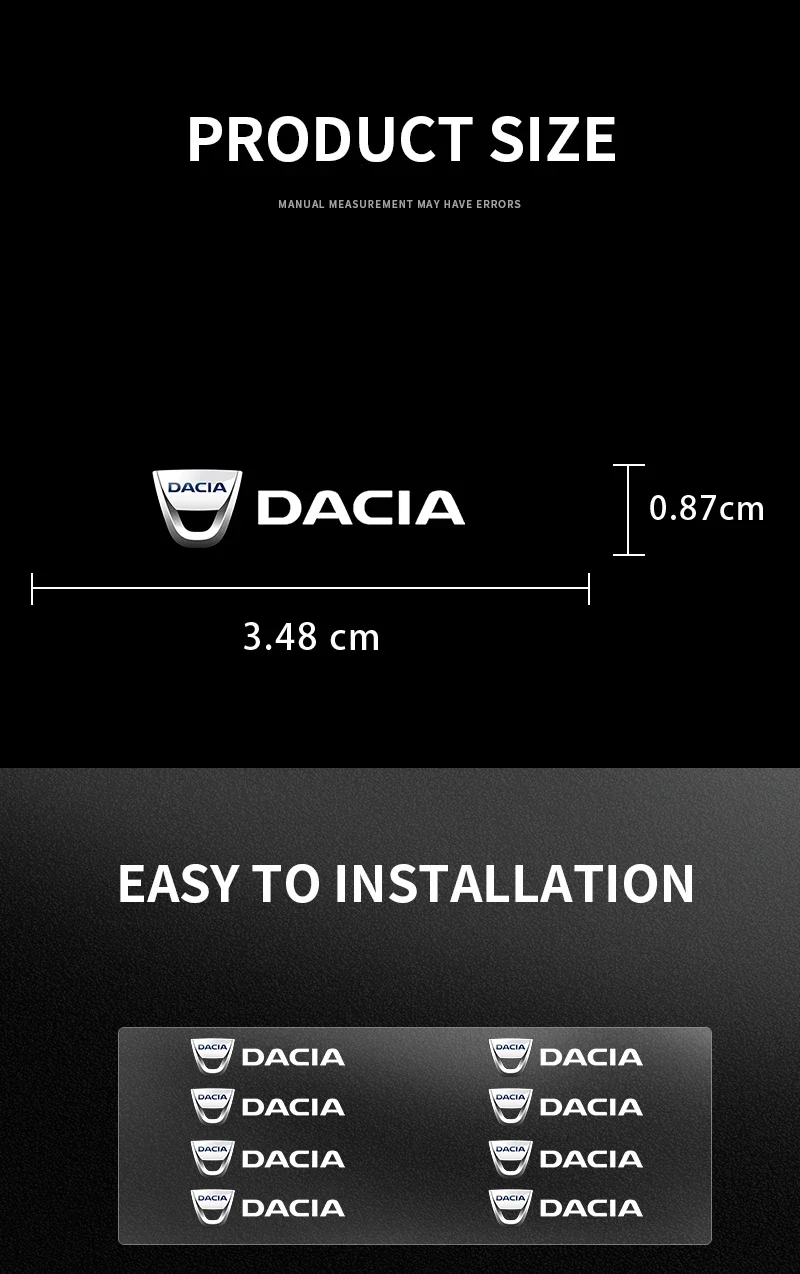 Car Interior Sticker Central Control Decal Emblem creative stickers For Dacia Sandero Duster Jogger Spring Logan Bigster Lodgy