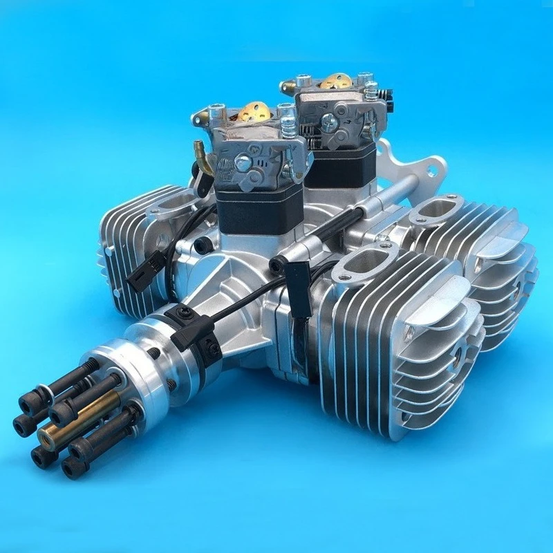 Model aircraft fixed-wing engine four-cylinder two-stroke natural air-cooled 120cc displacement aircraft