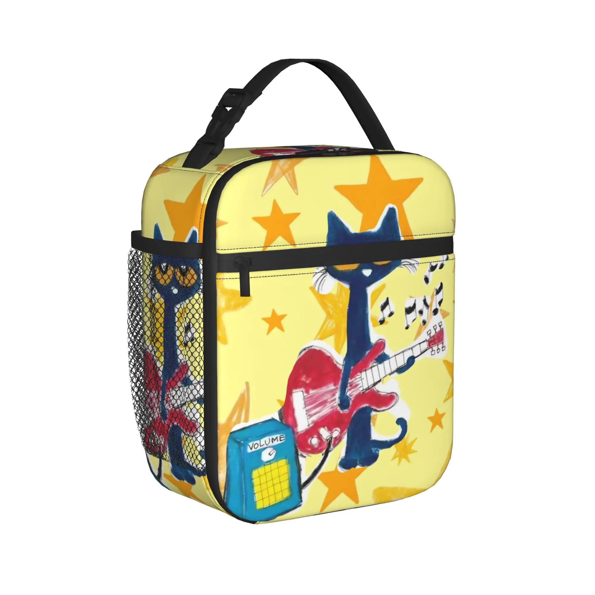 Stars Pete The Cat Cartoon Insulated Lunch Bags Large  Meal Container Cooler Bag Lunch Box Tote School  Outdoor Girl Boy