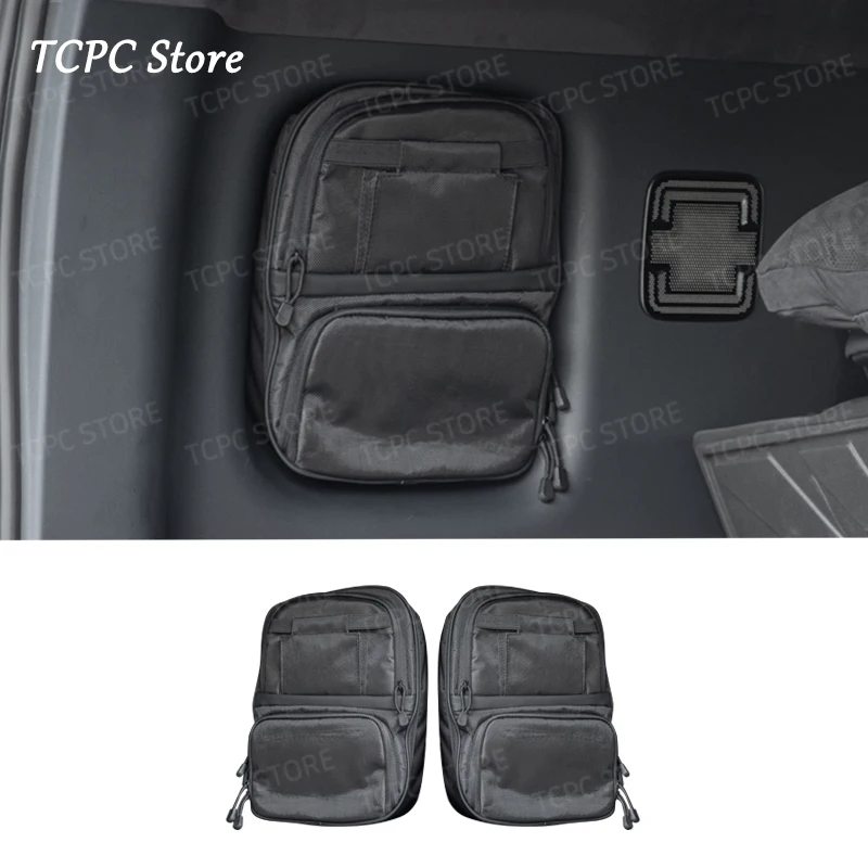

For BYD Formula Leopard 5 Denza B5 2pcs Car Trunk Side Door Bar Storage Bag Tool Bags Multi-Pockets Cargo Organizers Storage