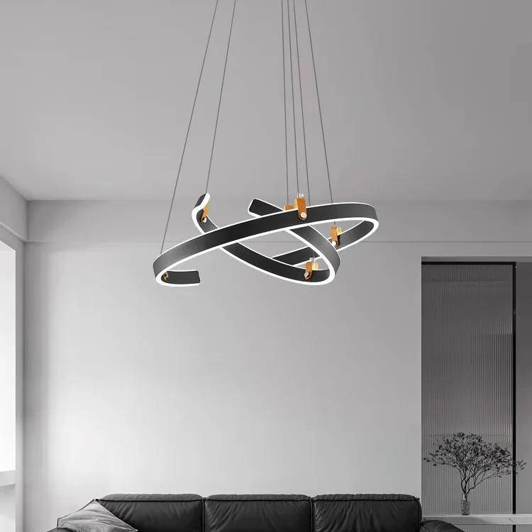 Spot light luxury living room, Italian minimalist luxury, ring dining room lamp, bedroom chandelier