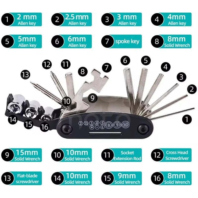 For Suzuki V-Strom 250 650 1000 1050 XT V Strom VStrom 800DE DL650 Motorcycle Multifunction Tool Portable Repair Screwdriver Set