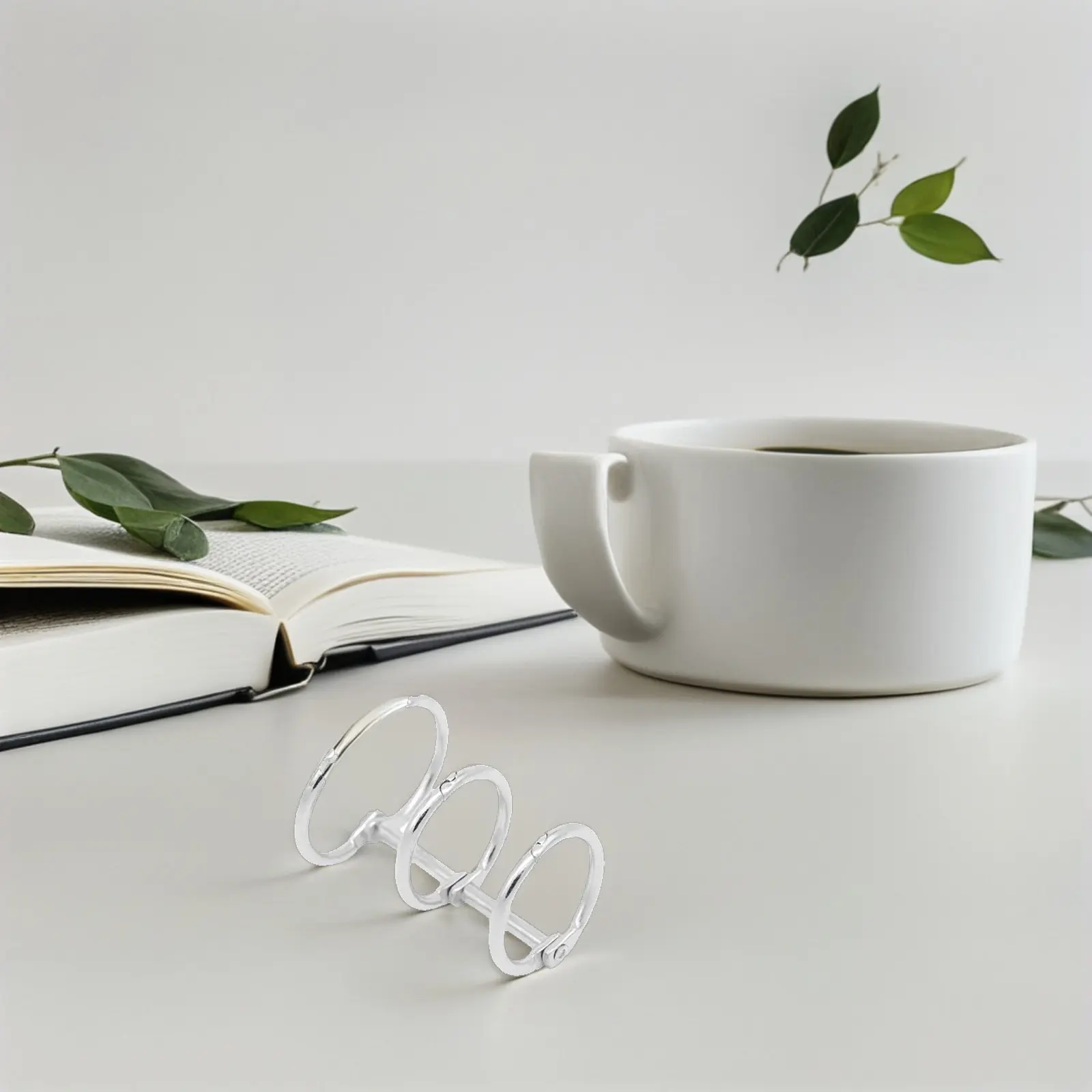 6Pcs Lightweight Portable Metal Binder Rings Made of Premium Iron Long-Lasting 3-Hole Binder Rings for Office School Home Use