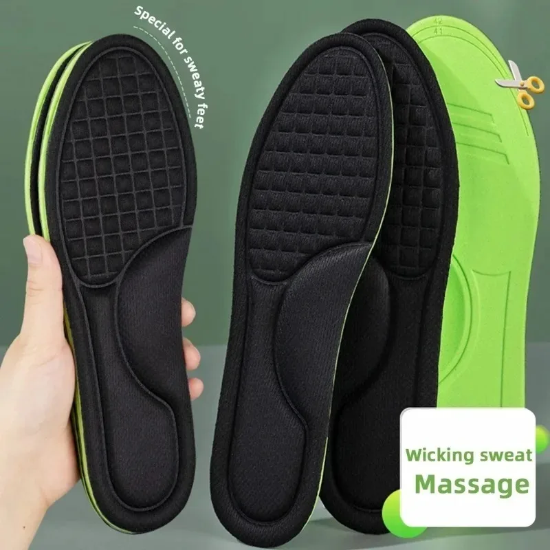4 Pcs Soft Memory Foam Orthopedic Insoles Breathable Deodorant Sweat Absorbing Antibacterial Shoe Pads Arch Support Cushioning
