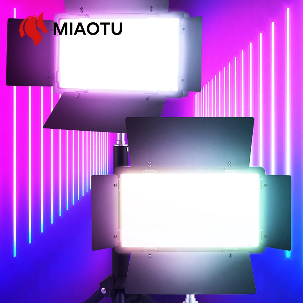 MIAOTU LED Photo Studio Light for Tiktok Youbute Game Live Video Lighting Portable Video Recording Photography Panel Lamp