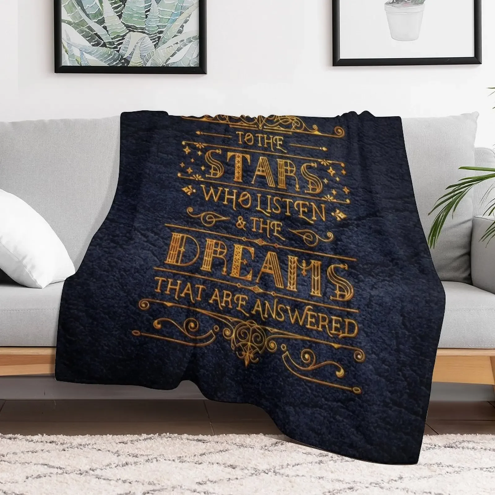 To the stars who listen Throw Blanket Cozy Sofa Blanket for TV Watching Napping