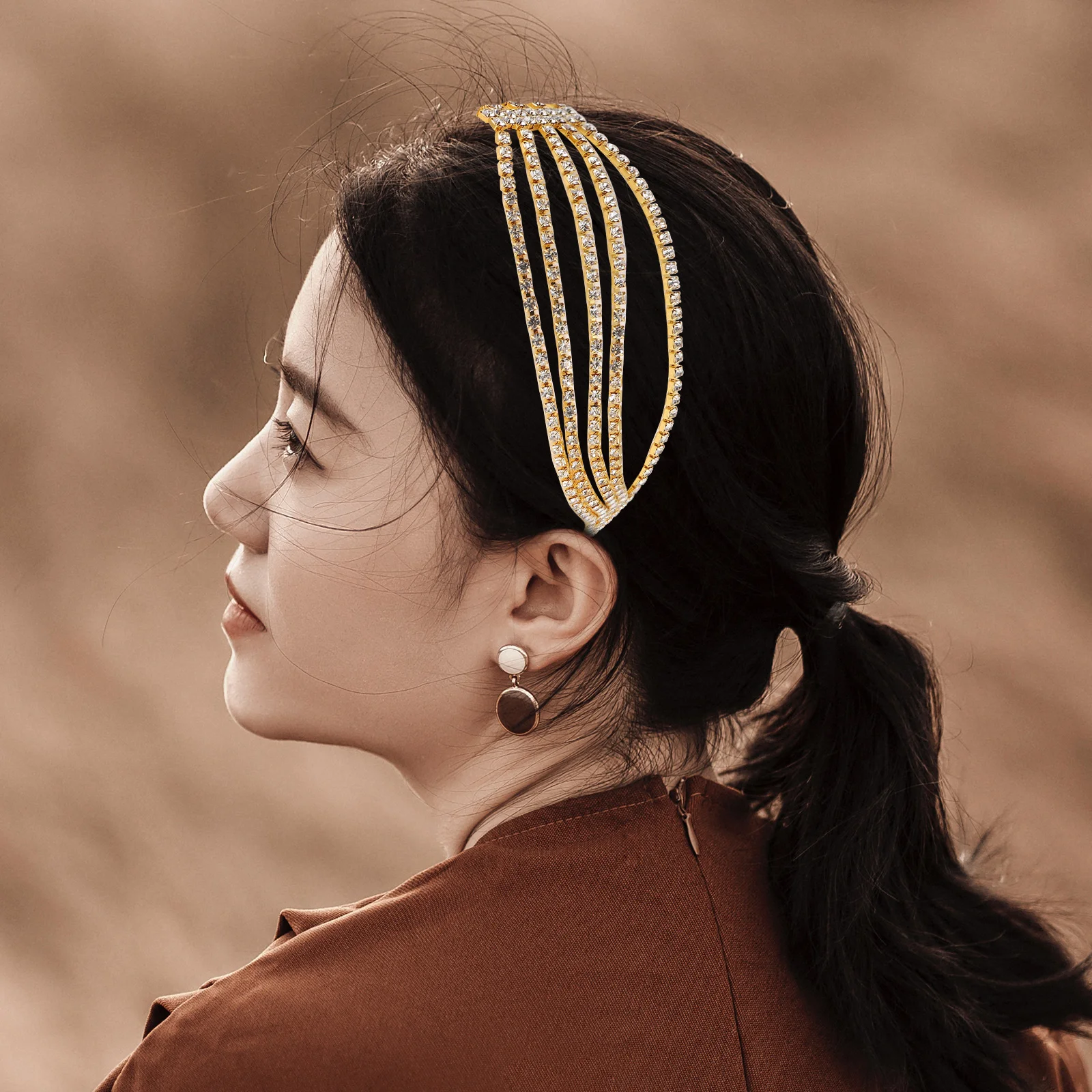 

Band Bridal Head Chain For Women Wedding Headdress Rhinestone Hair Jewelry Bride Hair Chain Accessory