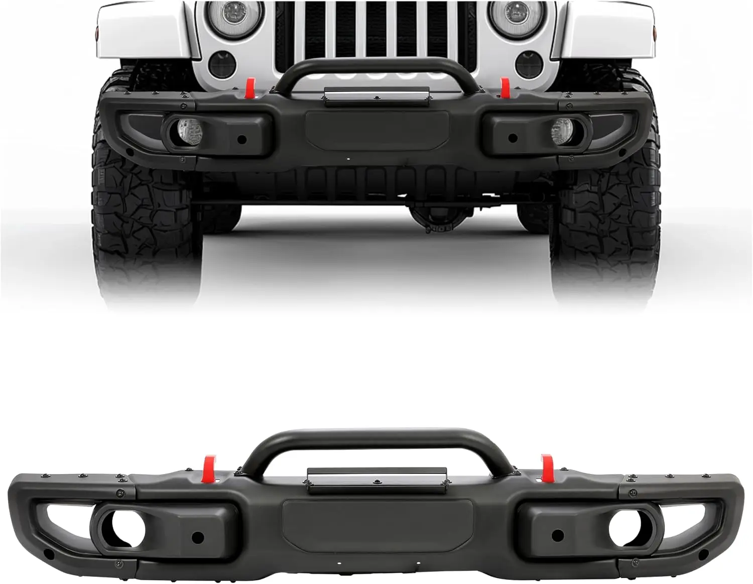 Front Bumper Steel For Jeep Wrangler JK Rubicon 2007-2018 10th Anniversary Style