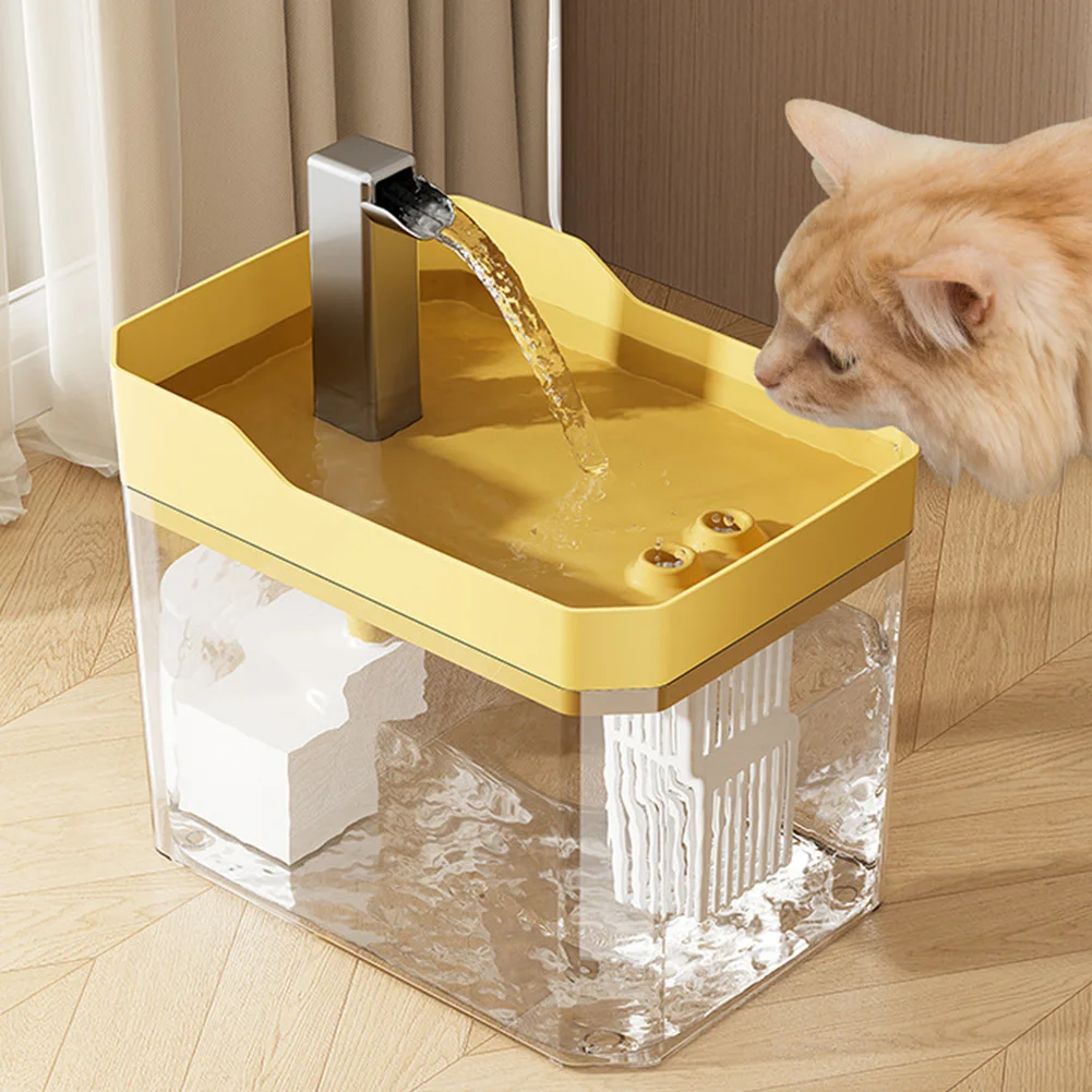 Cat Water Fountain with Quiet Pump Auto Filter USB Anti-Dry Burning Dog Water Dispenser Pet Fountain for Cats Indoor