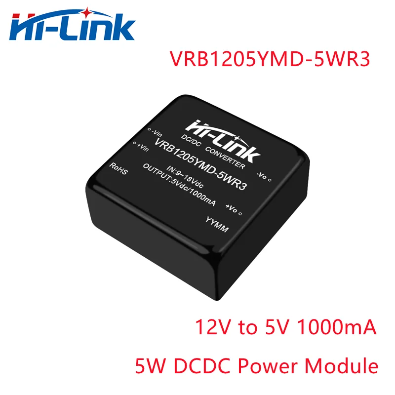 Hi-Link VRB1205YMD-5WR3 Household  Isolated dc converter 9-18V Input 12V to 5V 12V 15V 24V DC DC Step Down Power Supply Module