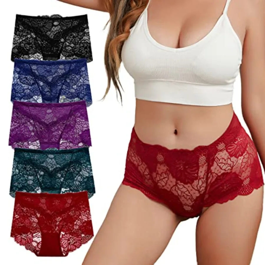 

Womes Sexy Uderwear ace Paties High Waisted Pus Size adies Brief for Wome